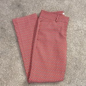 Pink printed dress pants